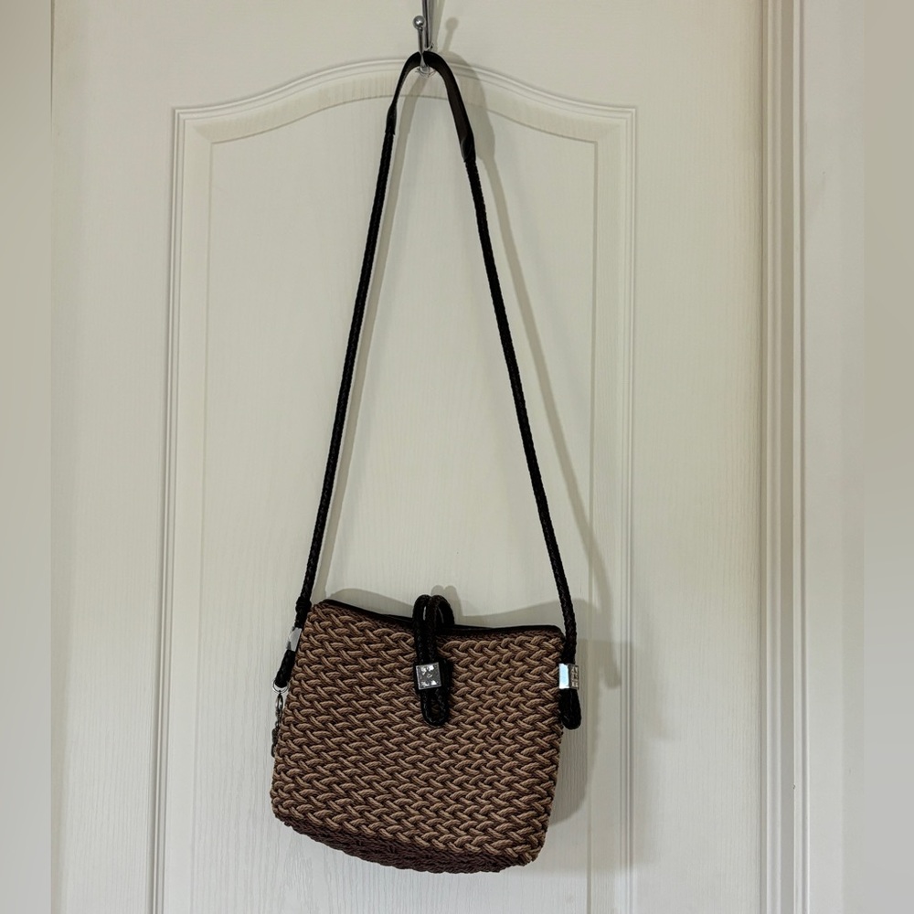 Brighton Woven Crossbody Bag – Brown Braided Shoulder Bag